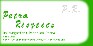 petra risztics business card